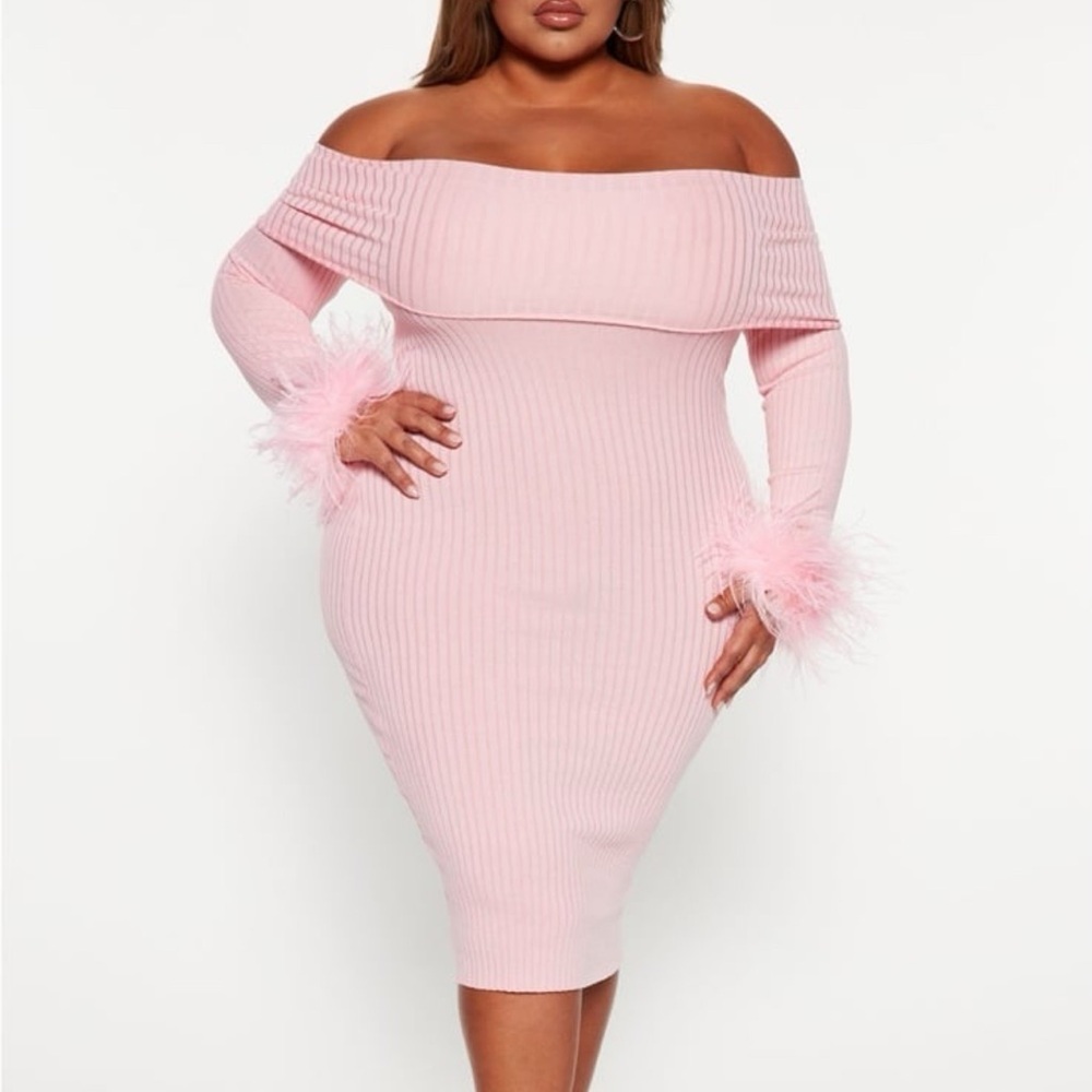 Legally Perfect Ribbed Midi Dress – Pink